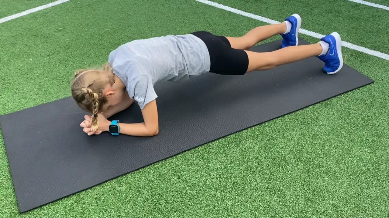 Prancha frontal exercício core para tenistas