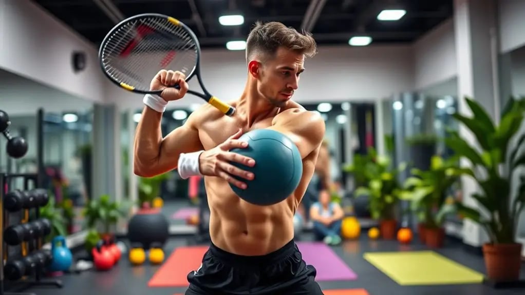 Treino de força para tenistas