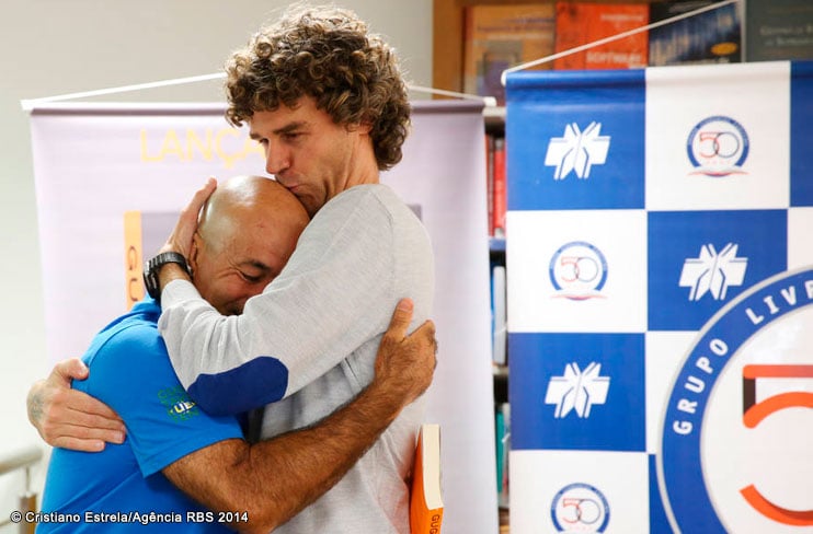 Larri Passos com Gustavo Kuerten