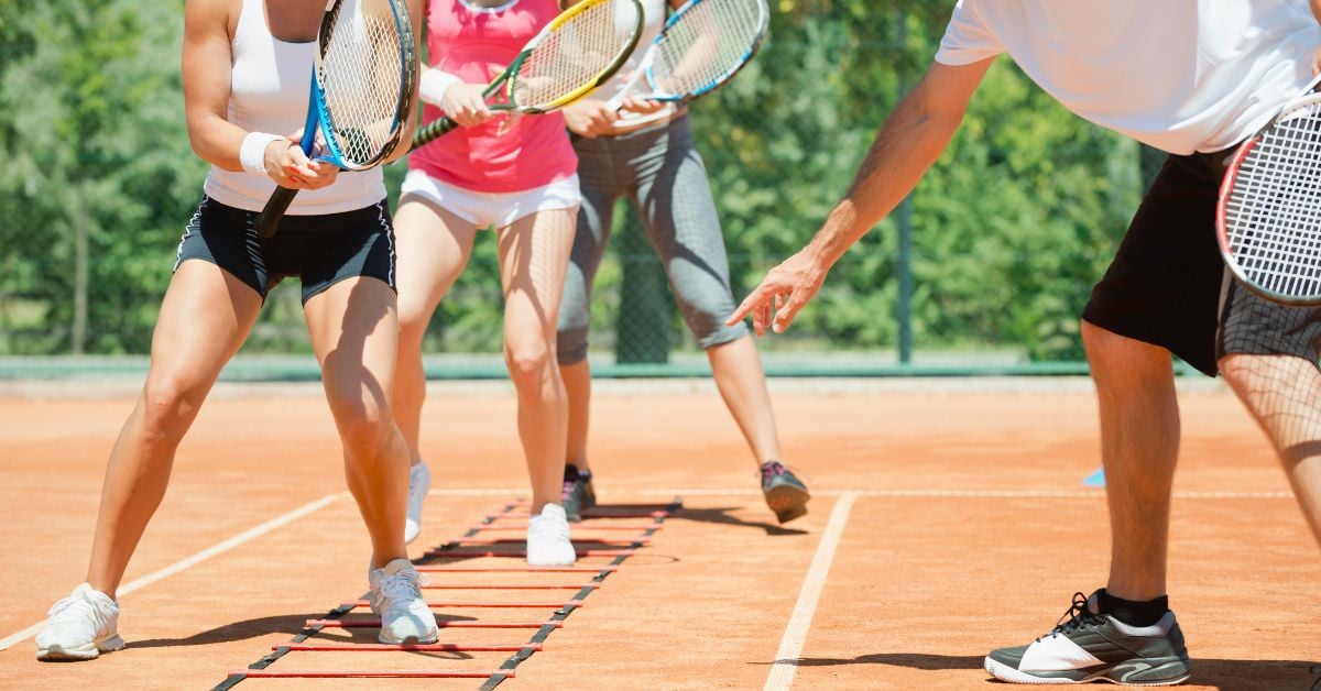 Tennis zig zag footwork drill at home