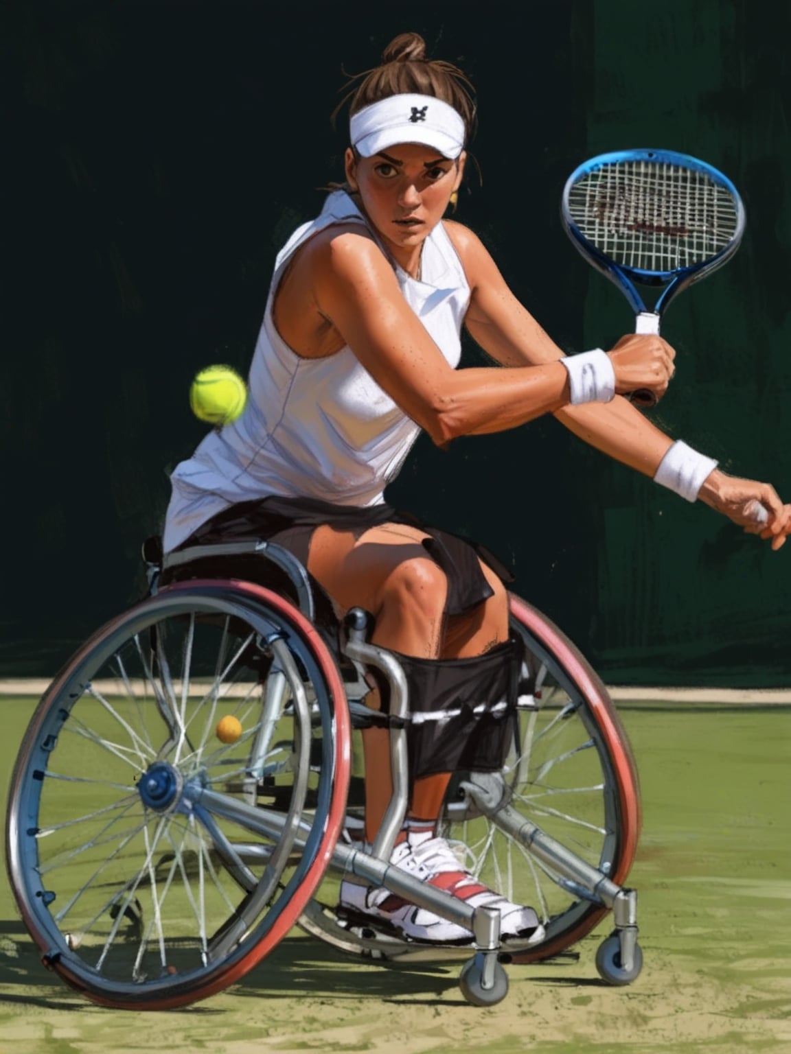 Jogo de tênis em cadeira de rodas nos Jogos Paralímpicos