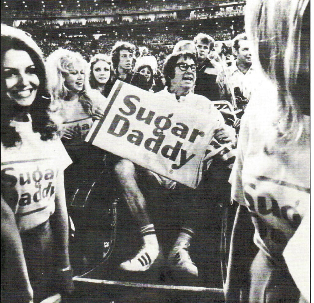 Bobby Riggs wearing Sugar Daddy jacket before Battle of the Sexes match