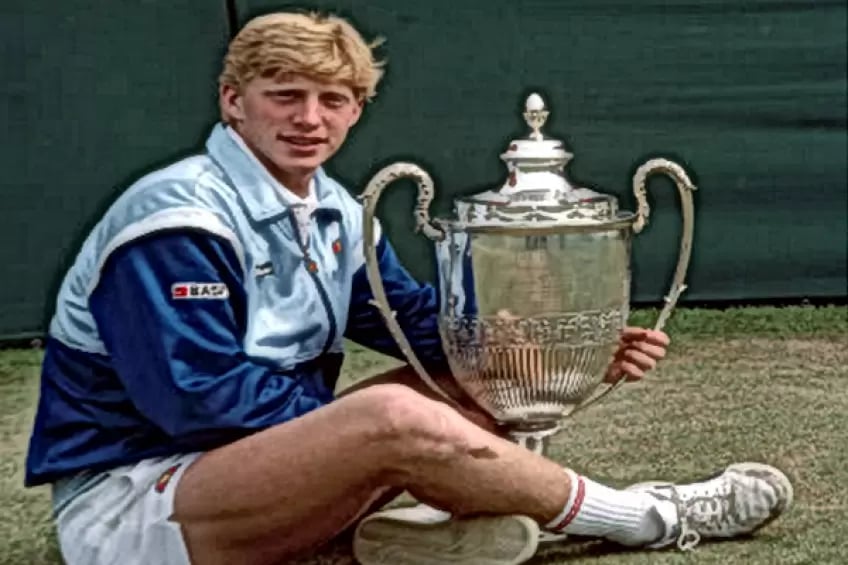 Boris Becker at Queen's Club Championships 1985