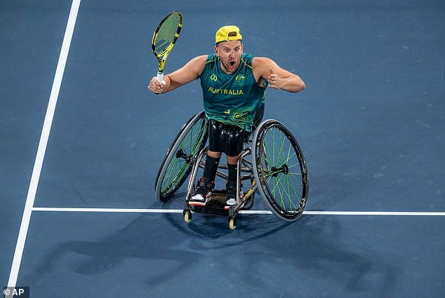 Dylan Alcott vencendo ouro nas Paralimpíadas de Tóquio